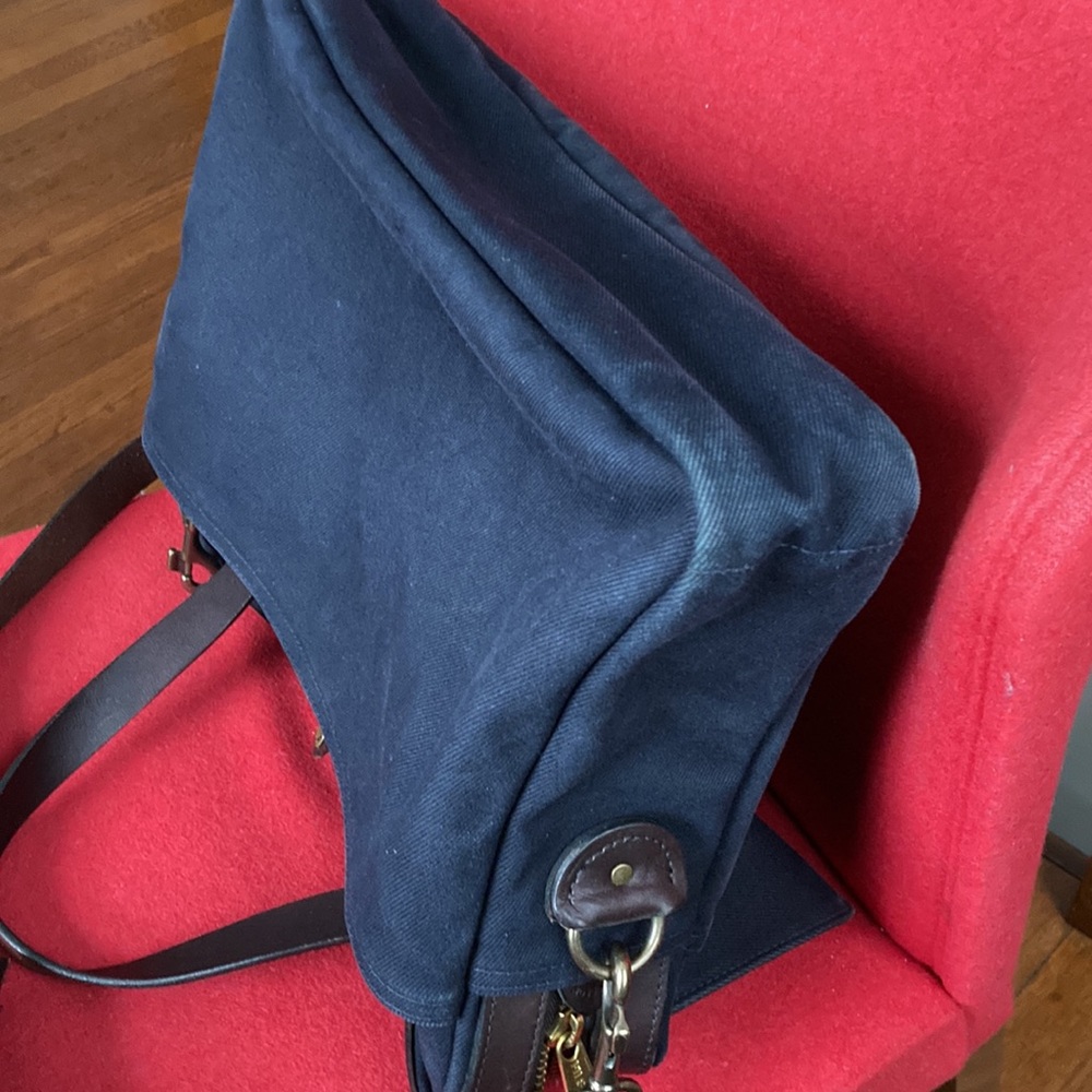 Filson Rugged Twill Original Briefcase - Navy - Picture 9 of 11